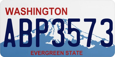 WA license plate ABP3573