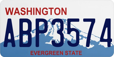 WA license plate ABP3574