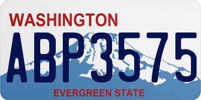 WA license plate ABP3575