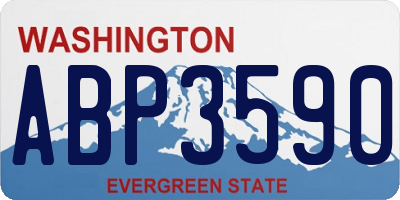 WA license plate ABP3590