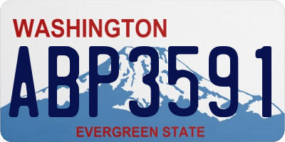 WA license plate ABP3591