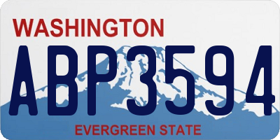 WA license plate ABP3594