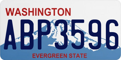 WA license plate ABP3596