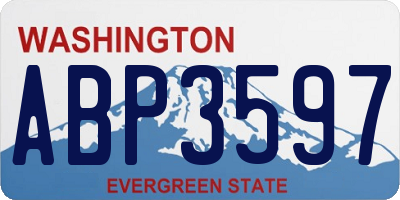 WA license plate ABP3597