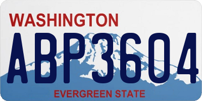 WA license plate ABP3604