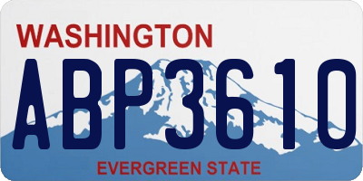 WA license plate ABP3610