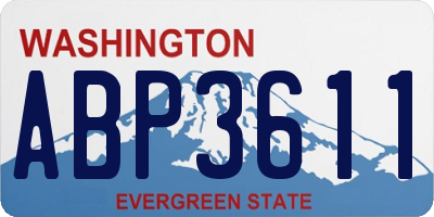 WA license plate ABP3611