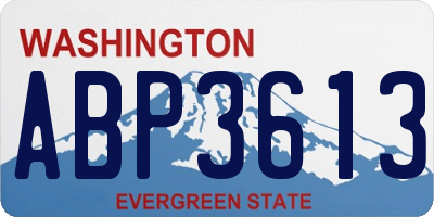 WA license plate ABP3613