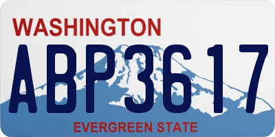 WA license plate ABP3617