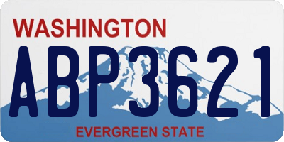 WA license plate ABP3621