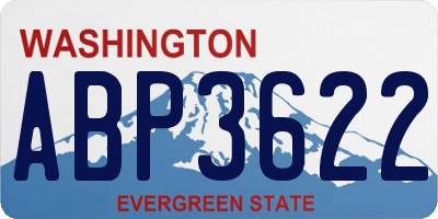 WA license plate ABP3622