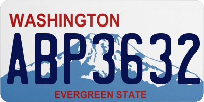 WA license plate ABP3632