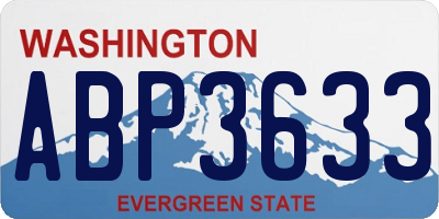 WA license plate ABP3633