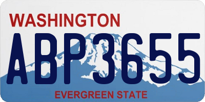 WA license plate ABP3655