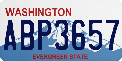 WA license plate ABP3657