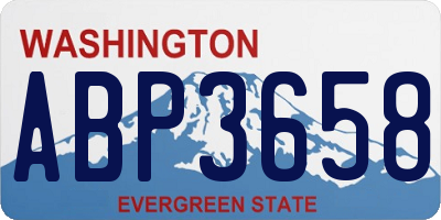 WA license plate ABP3658