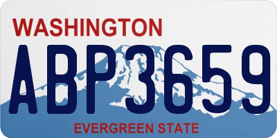 WA license plate ABP3659