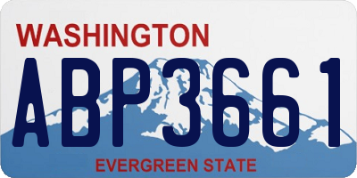 WA license plate ABP3661