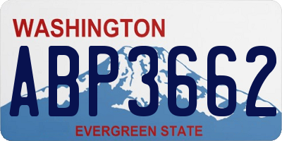 WA license plate ABP3662