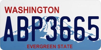 WA license plate ABP3665