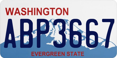 WA license plate ABP3667