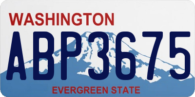 WA license plate ABP3675