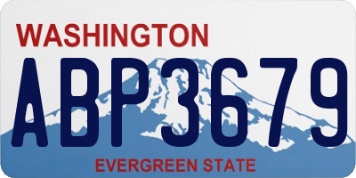 WA license plate ABP3679