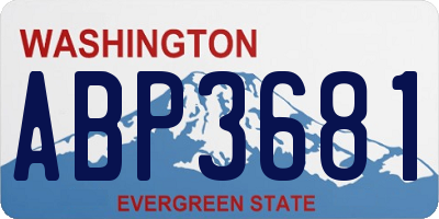 WA license plate ABP3681
