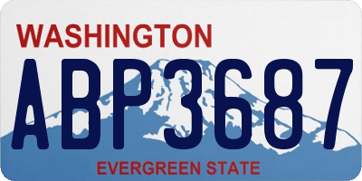 WA license plate ABP3687