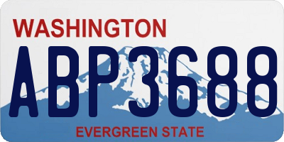 WA license plate ABP3688