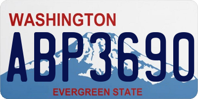 WA license plate ABP3690