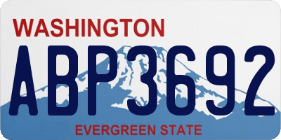 WA license plate ABP3692