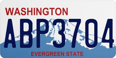 WA license plate ABP3704