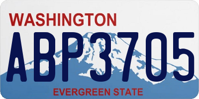 WA license plate ABP3705