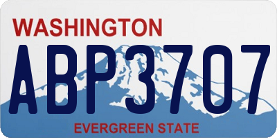 WA license plate ABP3707