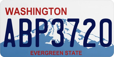 WA license plate ABP3720