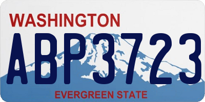 WA license plate ABP3723