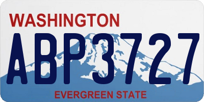 WA license plate ABP3727
