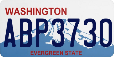 WA license plate ABP3730