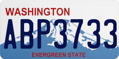 WA license plate ABP3733