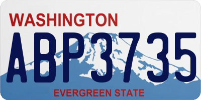 WA license plate ABP3735