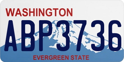 WA license plate ABP3736