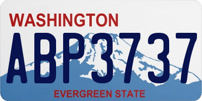 WA license plate ABP3737