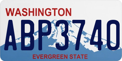 WA license plate ABP3740