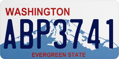 WA license plate ABP3741