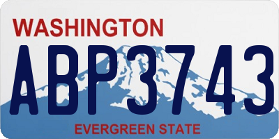 WA license plate ABP3743