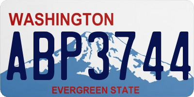 WA license plate ABP3744