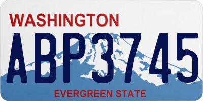 WA license plate ABP3745