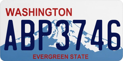 WA license plate ABP3746