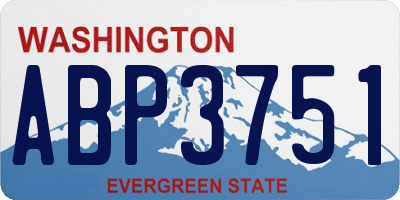 WA license plate ABP3751